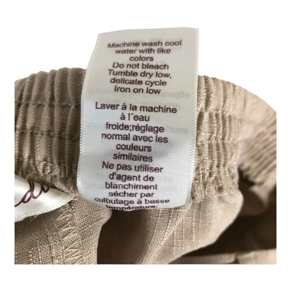 4/$45 TRADITION Vintage Tan Beige Flat Front Pull On Shorts size XL - Picture 5 of 6